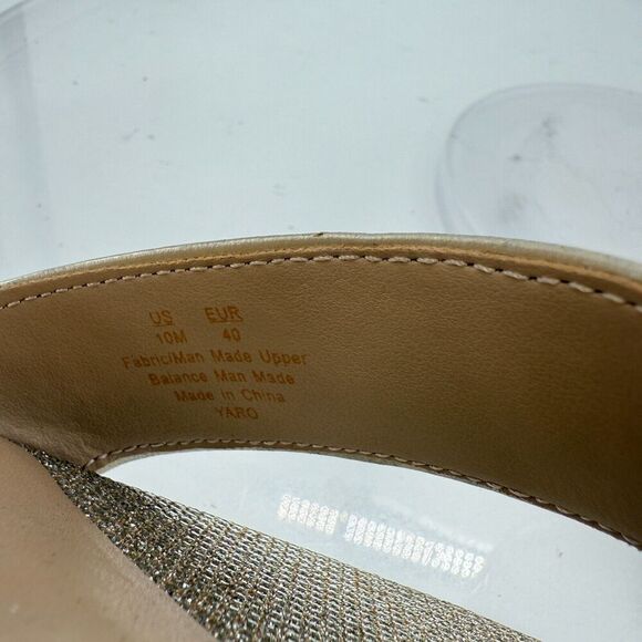 Sam Edelman Womens Yaro Sandals Ankle Strap Block Heel Gold Shimmer Size 10 Prom - Picture 16 of 16